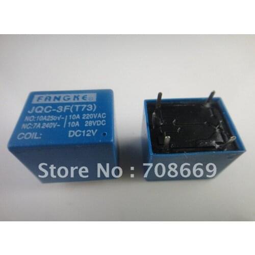 100PCS QIANJI JQC-3F(T73) 5VDC 9VDC 12VDC 24VDC PCB RELAY SPDT 10A 125VAC
