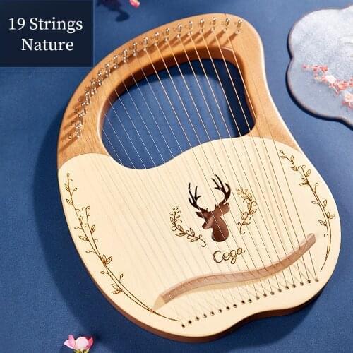 16 Strings Lyre Harp Musical Instrument Mahogany Wooden Instrumentos Musicales with Tuning Wrench,Plectrum,English Manual