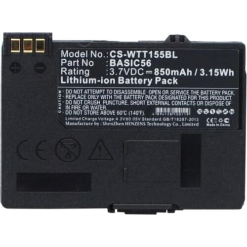 Cameron sino 850mah battery for WAY SYSTEMS MTT 1500 1510 1531 1556 1571 1581 BASIC56 Payment Terminal Battery