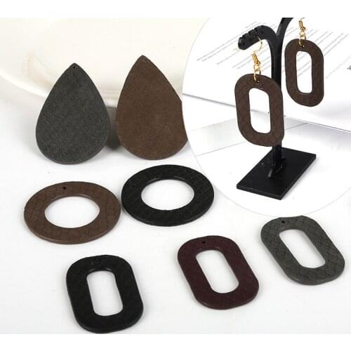 Pu Leather Jewelry Accessories/Drop Earring Connector/Diy Handmade For Jewelry Findings Accessories/Vintage/2pc/bag