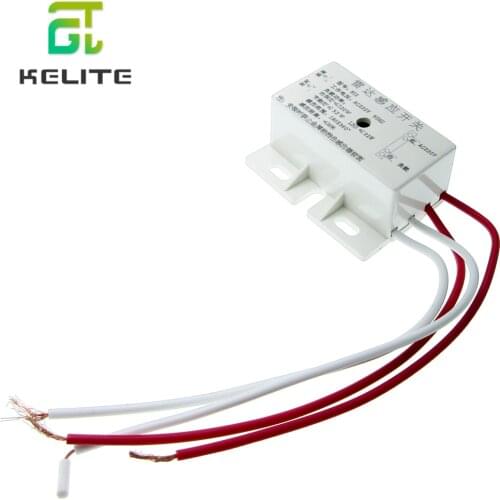 220V AC 50Hz Auto Infrared Human Sensor Switch PIR Microwave Radar Body Motion Sensor Module Adjustable For Time Distance Range