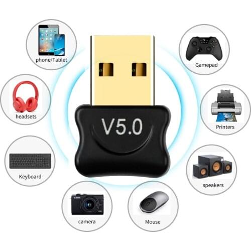 Bluetooth 5.0 Adapter USB Bluetooth Transmitter for PC Computer Receptor Laptop Earphone Audio Printer Data Dongle Receiver