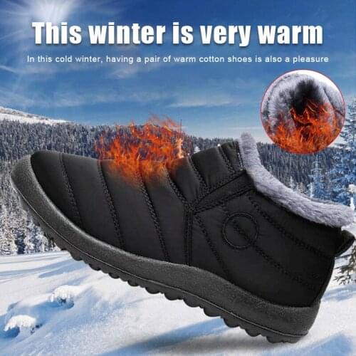Warm Snow Boots Winter Warm Ankle Boots Fur Lining Boots Waterproof Thickening Winter Shoes for Women and Men YS-BUY
