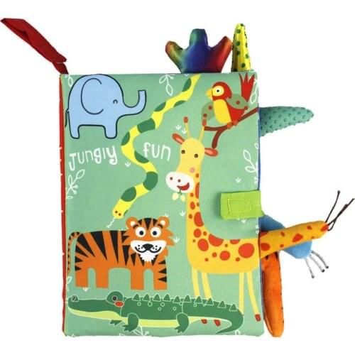 Kids Cloth Books Cartoon Sea Animals Doll Baby Early Education Soothing Toy Washable Enlightenment Cloth Book