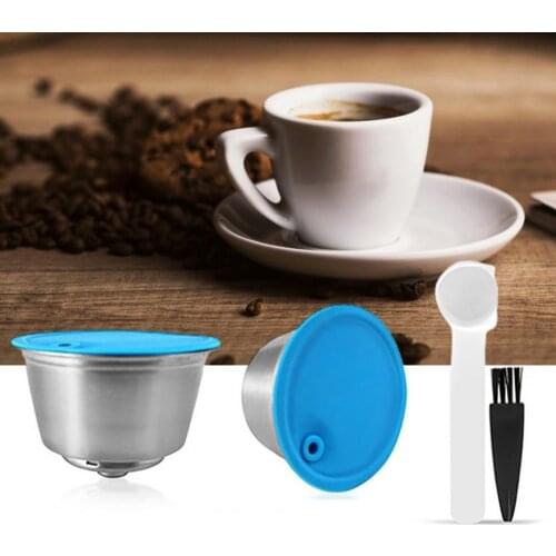 1 Set Coffee Filter Stainless Steel Resistant Coffee Capsule Refilling Filter Coffeeware Gift For Dolci Gusto coffee machine