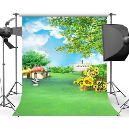 Mehofoto Forest Photo Booth Background Outdoor Cartoon Backdrop for Photographic Studio Computer Printed S-651