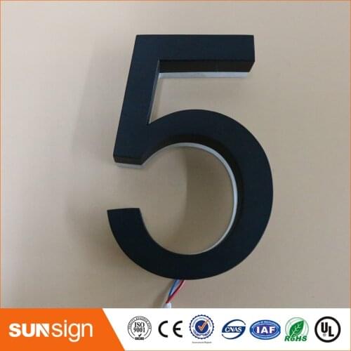 H 30cm Custom house number acrylic led letters backlit LED letter signs