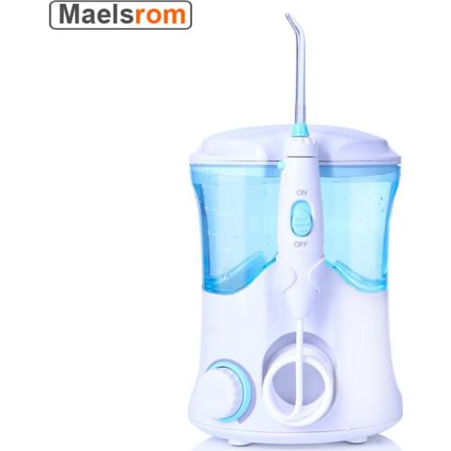 Oral Irrigator Water Flosser With 7PCS Nozzle Portable Oral Hygiene Water Jet 600ml Water Tank Waterproof Electric Cleaner
