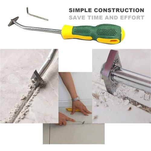 Ceramic Tile Remover Double Head Tungsten Steel Caulking Tool Remover Scraper Washer Brush Ceramic Tile Joint Cleaning Brush