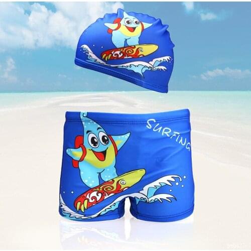 2021 Boy Swimming Trunks dinosaur fish Print Cartoon Bathing Suit Children Swim Shorts Kids Toddler Beach Swimwear Pool Shorts
