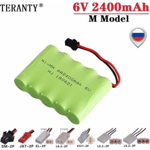 M Model ) 6v 2400mah NiMH Battery For Rc toys Cars Tanks Robots Boats Guns 6v Rechargeable Battery Ni-MH AA Battery Pack 1Pcs