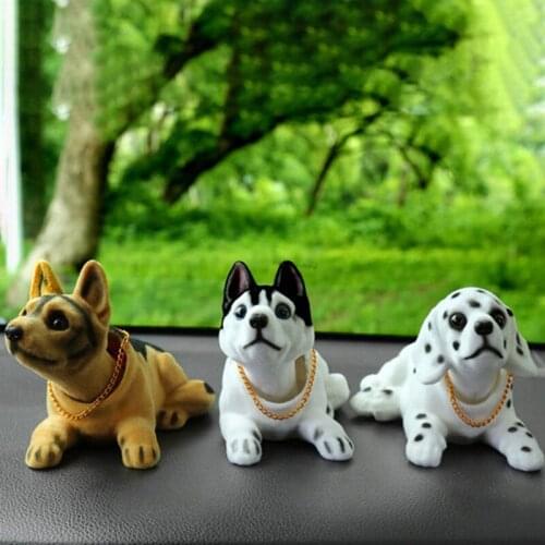 Cute Shaking Nodding Head Dog Doll Toy Car Interior Dashboard Ornament Auto Furnishings Decoration Car Styling Accessories