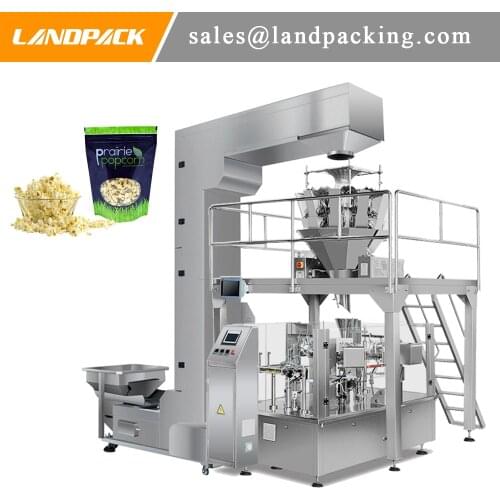 Multihead Linear Weigher Popcorn Stand Up Pouch Filling And Sealing Machine Snack Zipper Packing Machine Sealed Preservation