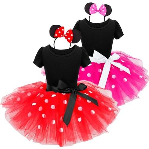 Fancy Kids Christmas Dresses for Girls Birthday Halloween Cosplay Dots Dress Up Kid Costume Baby Clothes 2 6 Years
