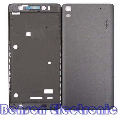 BaanSam New LCD Holder Front Frame Battery Back Cover For Lenovo K3 NOTE K50-T5 A7000 Housing Case With Power Volume Buttons