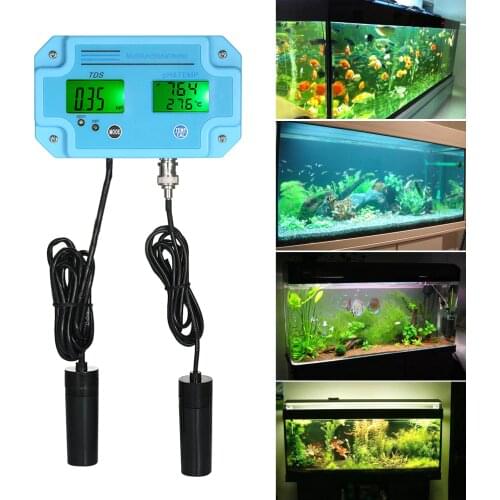 Professional Ph Meter Water Detector 3 in 1 pH/TEMP LCD Digital Meter Test Meter Water Quality Monitor Water Quality Tester