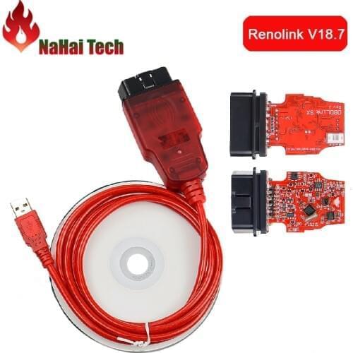 Professional RENOLINK V187 for Ren ault Renolink V1.87 Key/Airbag/ECM/UCH/Programmer OBD2 Car Diagnostic USB Cable