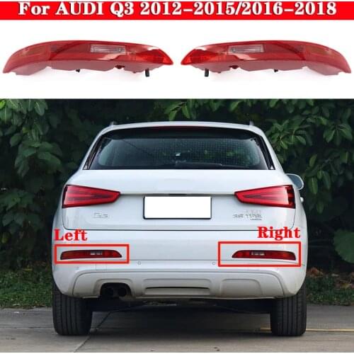 For AUDI Q3 2012-2015/2016-2018 Car Rear Side Lower Bumper Fog Lamps Tail Light Red Reverse Brake Halogen Auto Lower