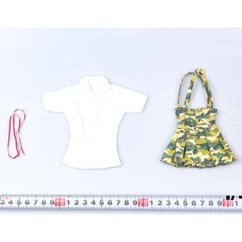 Handmade 1/6 Shirt Camouflage Skirt Clothes Suit for 12" Female Figure Model