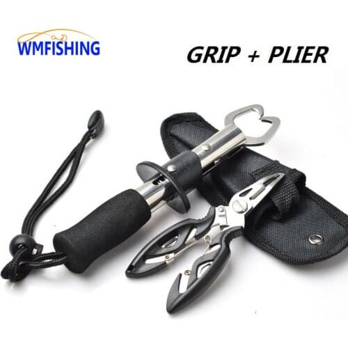 Fish Tackle Fish Lip Stainless Steel Control Scissor Snip Fishing Grip Set Nipper Pincer Accessory Tool Clip Clamp Cutter Plier