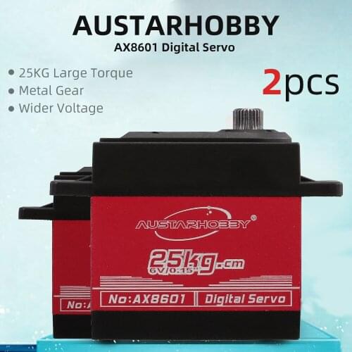 1/2pcs AX8601 Update Servo 25KG Metal Gear Digital Servo High Torque for RC Traxxas HSP Car Boat Helicopter RC Model Spare Parts