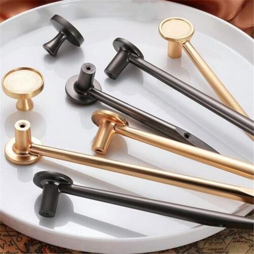 Modern Simple Long Handle Cabinet Wardrobe Handle Gold Gray Drawer Single Hole Shoe Cabinet Knob Handles Furniture Pulls