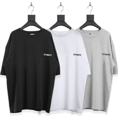 VETEMENTS High street new VTM vehicles short sleeve OS loose casual hip hop lovers short sleeve t-shirt men and women fashion