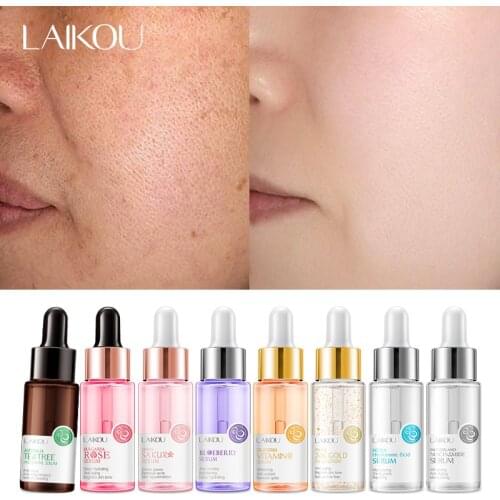 LAIKOU Serum Japan Sakura Essence Anti-Aging Hyaluronic Acid Pure 24K Gold Whitening Vitamin C Face Serum Face Skin Care Korea