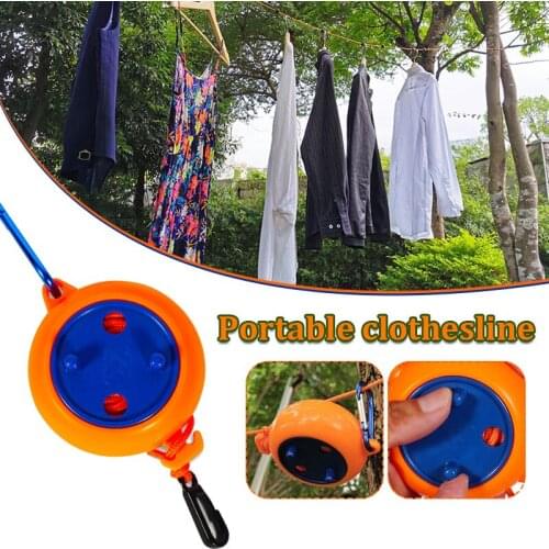 Outdoor Clothesline Travel Portable Windproof Non-Slip Business Trip Hotel Indoor Retractable Punch-Free Invisible D1