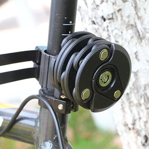 Bike Lock Chain Folding Alloy Bicycle Motorbike Locks Anti-Theft Security