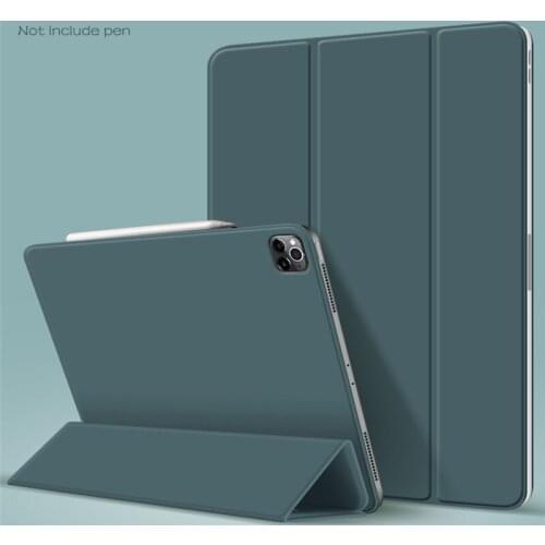 Tablet Stand Protection Clip For iPad Pro 12.9 Cover for 2020 Pro 11 Fad M1 Case Tri-fold magnet Back Case for Air 4 and Film