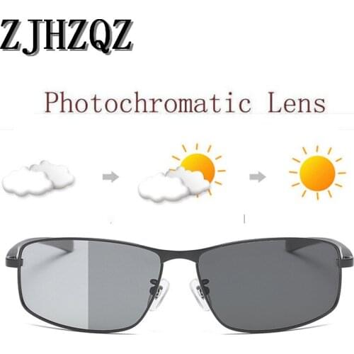 ZJHZQZ Mens UV400 Polarized Photochromatic Sunglasses Womens Outdoor Sports Driving Fashion Fishing Transition Chameleon Lens
