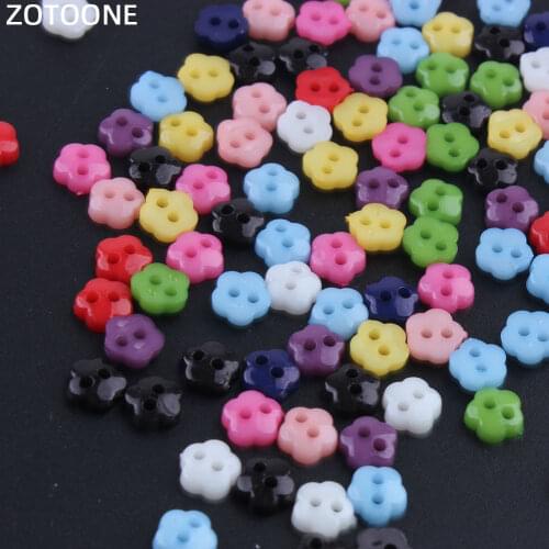 ZOTOONE 50Pcs Handmade Colorful Flower Buttons for Clothing Scrapbooking Accessories Sewing Coats DIY Craft Decoration Button E
