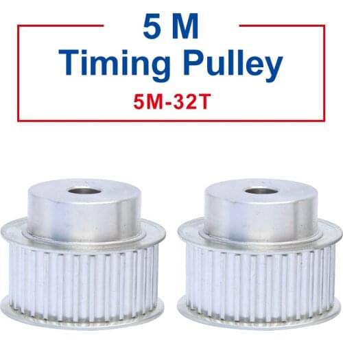 Timing Pulley 5M32 Teeth BF type teeth pitch 5 mm process hole diameter 10 mm slot width 21/27mm for 20/25 mm timing belt