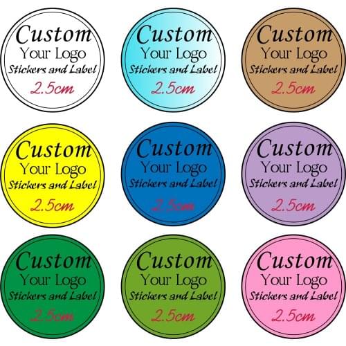 100 pcs, 2.5cm Custom Stickers, Personalised, Favors Boxes Labels, Logo, Photo, Wedding Stickers,Kraft paper sticker