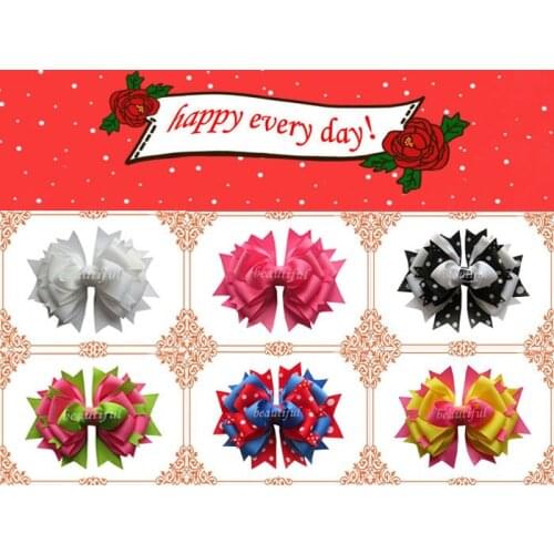 12pcs unicorn sculpture princess character angel wing JoJ style bows Hair Accessories