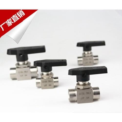 2 -way female thread Ball valve 1/8" stainless steel 304 high pressure high temperature ball valve