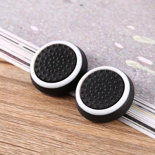 2pcs Silicone Anti-slip Striped Gamepad Keycap Controller Thumb Grips Protective Cover for PS3/4 for X box One/360
