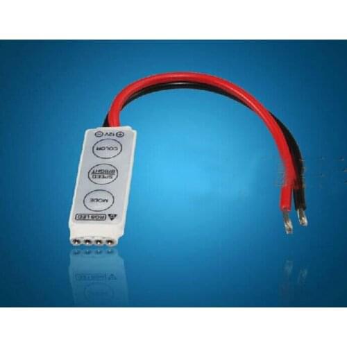 20pcs DC12-24V 6A mini rgb led controller 3keys for rgb strips 5050 and 3528 19 dynamic modes and 20 static colors free shipping