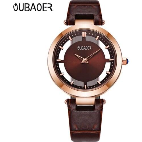 2021 OUBAOER New Top Luxury Brand Famous Fashion Quartz Womens Watch Multifunctional Waterproof Leather Business Women' Watches