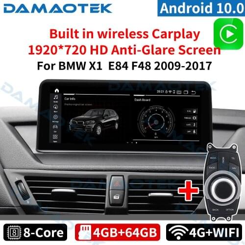 DamaoTek Android 10.0 10.25 inch car radio navigation For BMW X1 E84 2009-2015 car head unit wireless carplay car audio system