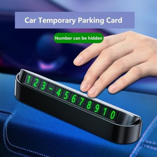Car Temporary Parking Card Phone Number Card Plate Telephone Number Car Park Stop Automobile Accessories Card Plate Sticker