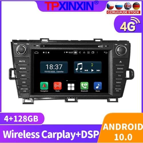 128GB For Toyota Prius 2009 2010 - 2015 RHD Car Radio Multimedia Video Recorder Player Navigation GPS Android 10 Auto 2din DVD