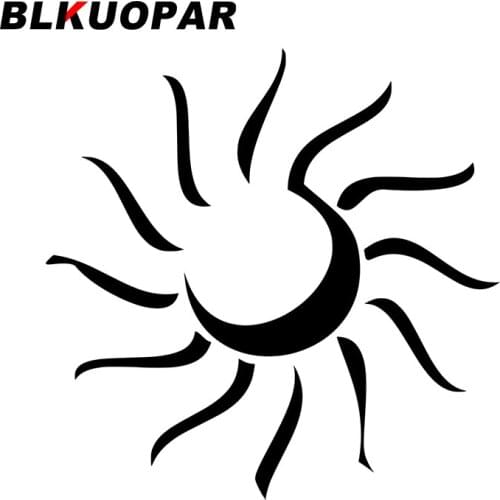 BLKUOPAR for Shine Sun Rays Car Stickers Vinyl Decals Windshield Surfboard Waterproof Campervan Sunscreen Custom Printing