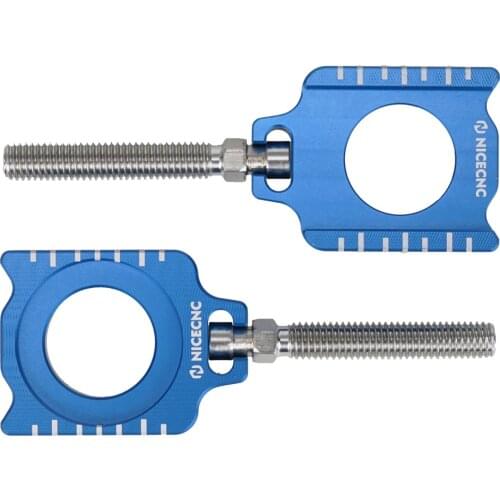 CNC Axle Blocks Chain Adjuster For Yamaha YZ125 YZ250 YZ250F YZ450F YZ125X YZ250X YZ250FX YZ450FX WR250F WR450F WR250R WR250X