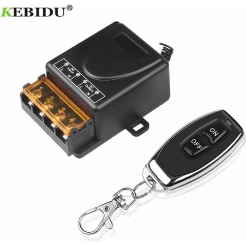 KEBIDU High-Power 2000W 433MHz RF Remote Control AC 75V~220V Transmitor Receiver for Factory Farm Office Ventilation Pump Light