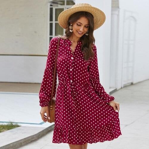Kiryaquy Summer Polka Dot Dresses