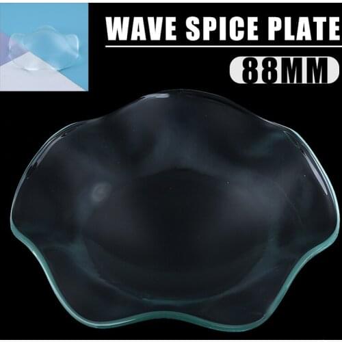 Oil Burner Bowl Wave Replacement Clear Glass Dish Wax Melt Bowl Plate 12cm Candle Making Wax Heating Bowl Kits