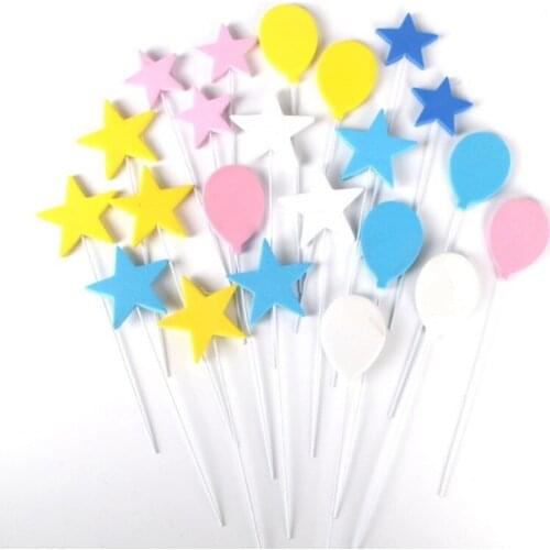 Cute stars and balloons cake topper decoration EVA material baby shower a birthday wedding party household items