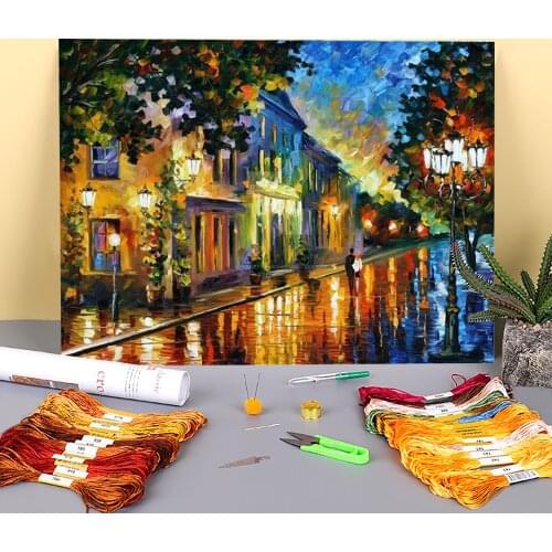 On The Way To Morning Printed 11CT Cross-Stitch Complete Kit Embroidery DMC Threads Painting Hobby Handmade Sewing Magic